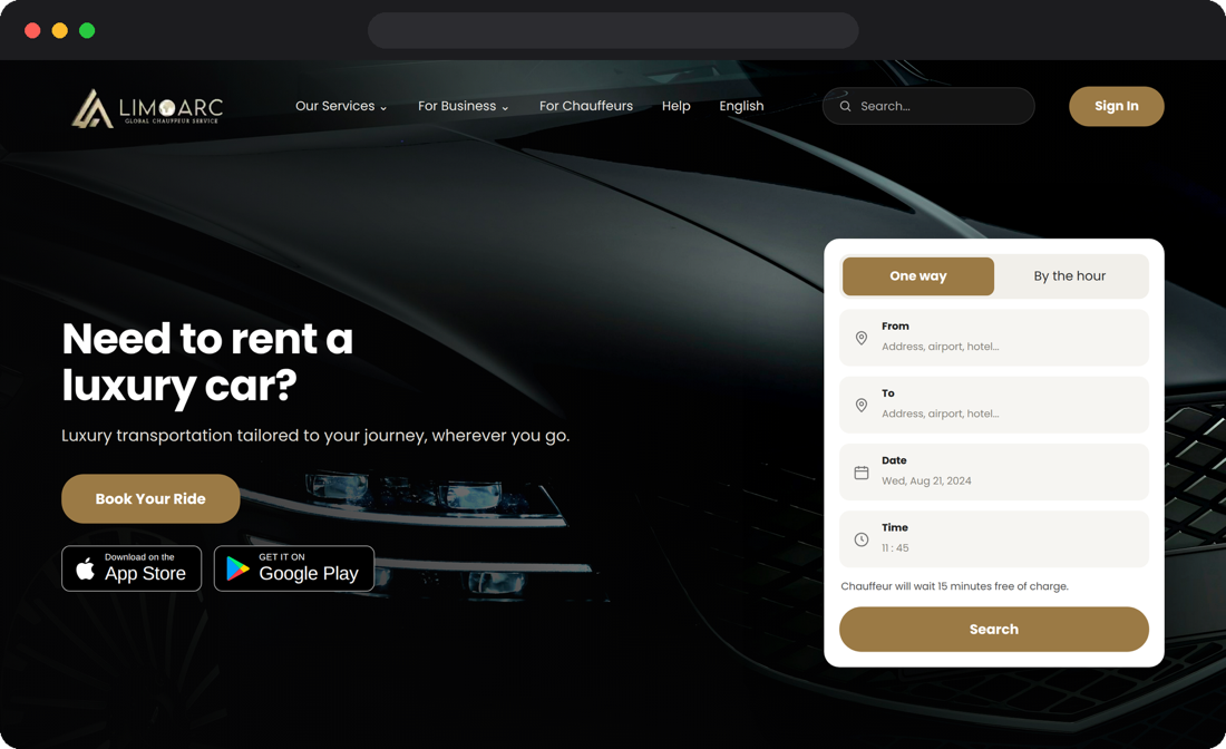 LimoArc website