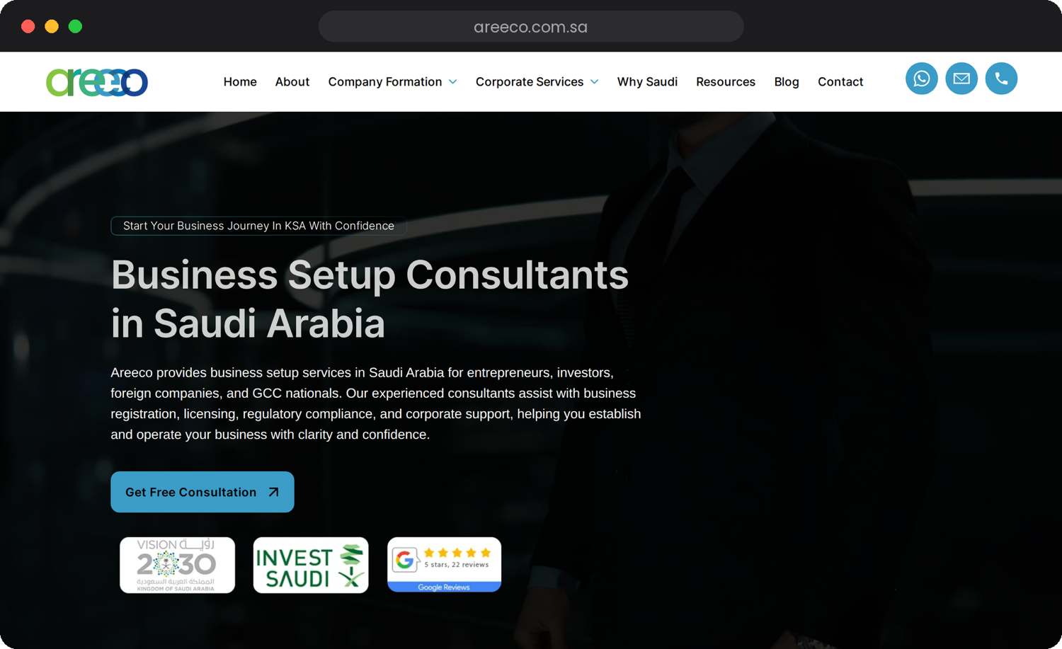 Areeco, website